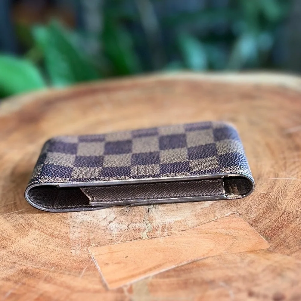 Authentic Louis Vuitton Cigarette Case Holder Damier Ebene Etui Card Holder